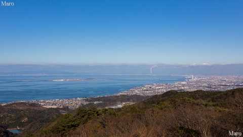 俎石山の北展望台からの大展望 大阪湾、関西国際空港、六甲山 2012年12月