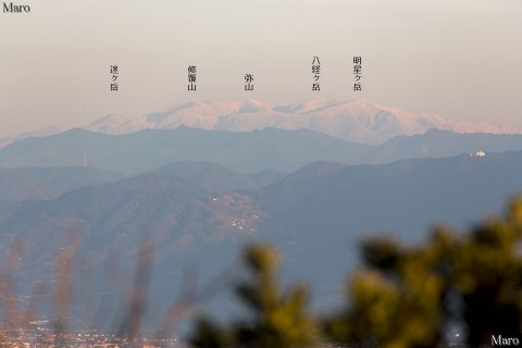 雲山峰から大峰山脈は八経ヶ岳、弥山を望む 紀泉アルプス 2012年12月