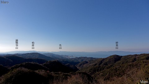 紀泉アルプス 大福山から淡路島を一望する 和歌山県、大阪府 2012年12月