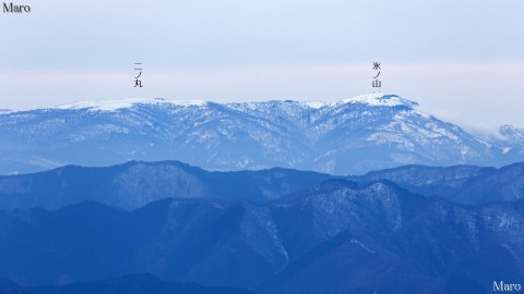 千ヶ峰から兵庫県最高峰の氷ノ山を望む 中国山地 2012年12月