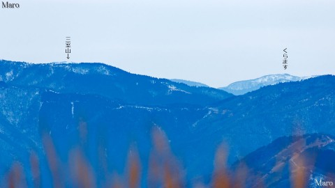 千ヶ峰から兵庫県第2位峰の三室山を望む 中国山地 2012年12月
