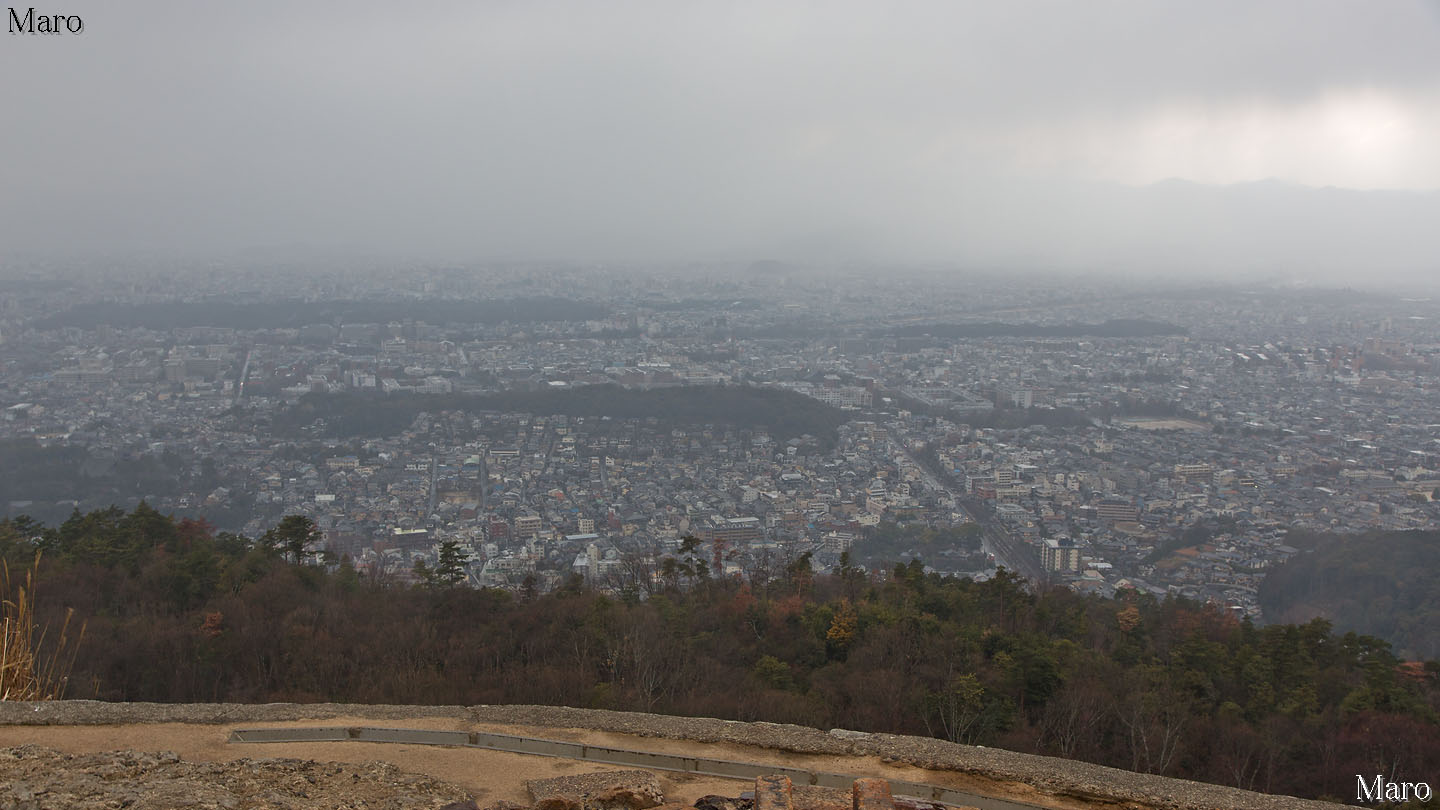 新年早々、大文字山の登り初めは雨の中 京都市左京区 2013年1月2日