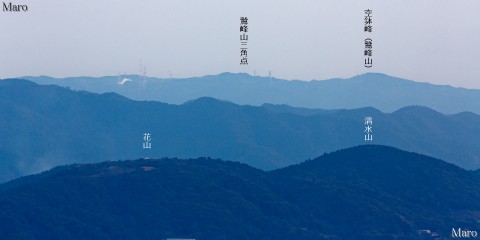 「京都五山」船山から鷲峰山、清水山を望む 2013年2月