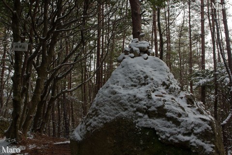 秋葉山の山頂付近 京都市北区大宮 2013年2月