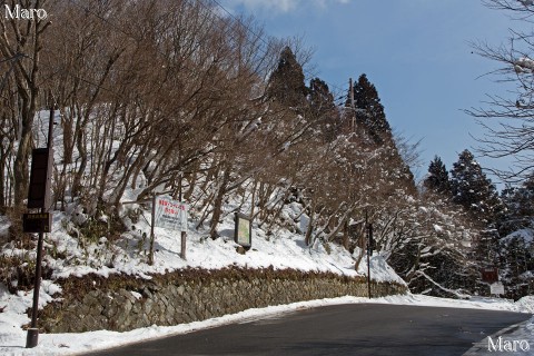 除雪された花脊峠（花背峠） 京都市左京区 2013年2月