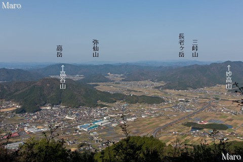 向山三角点からの展望 兵庫県丹波市 2013年4月