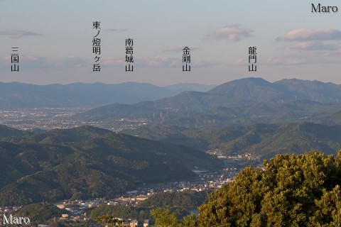 熊尾寺山「森林公園 雨の森」展望台から龍門山、遠くに金剛山を望む 海南市 2013年5月