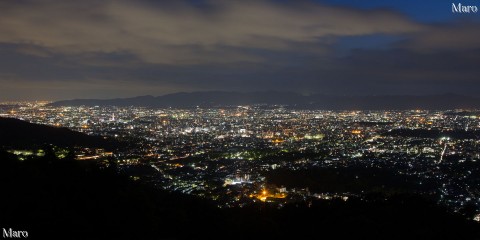大文字山の火床から京都の夜景を望む 2013年5月