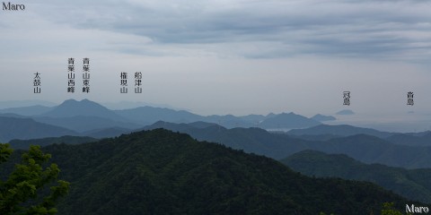 八ヶ峰から「若狭富士」青葉山、丹後半島、若狭湾、冠島、沓島を望む 2013年6月