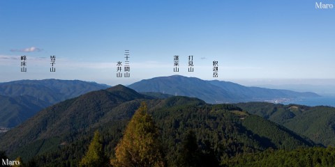 比叡山から皆子山、比良山地、湖西を望む 2013年9月