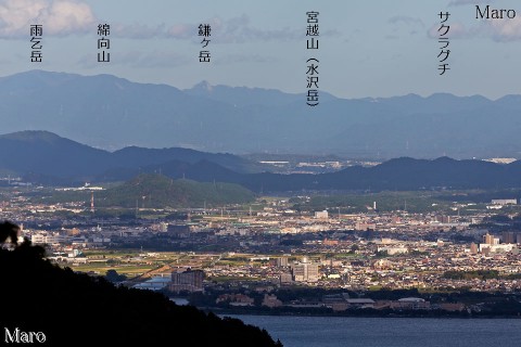 大文字山 金剛山 和泉山脈 伯母子山地 白馬山脈を遠望