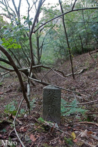 大文字山 「白川 従是御領山」境界標石 2013年10月