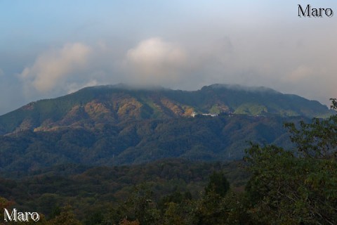 大文字山「うぐいす峠」から煙る比叡山を望む 京都市左京区 2013年11月