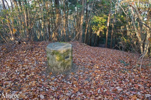 追分山（逢坂山）の山頂 菱形基線測点 点名「追分」 2013年12月