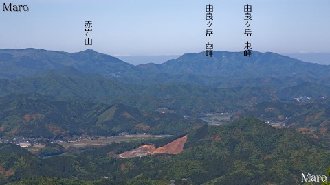 鬼ヶ城から丹後の由良ヶ岳、由良川を望む 福知山市 2013年5月