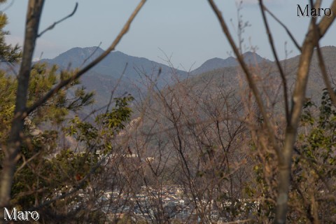 神山から金毘羅山など「大原三山」を望む 京都市北区 2014年2月