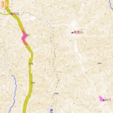 「あべのハルカス」可視マップ 岐阜県 ソノド周辺（鈴鹿山脈）