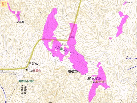 「あべのハルカス」可視マップ 香川県 星ヶ城山（小豆島）