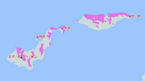 「あべのハルカス」可視マップ 和歌山県 友ヶ島（紀淡海峡）