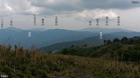 東山（とうせん）から岡山県最高峰である後山方面を望む 2014年6月