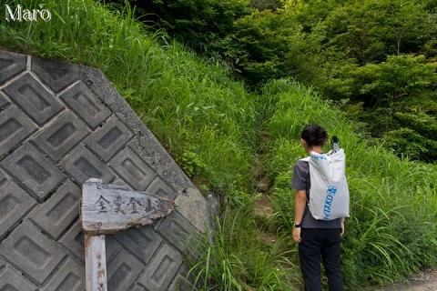 鳥越峠の北、「金糞登山道」 登山口 岐阜県 2014年7月