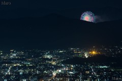大文字山から嵐山の向こうに亀岡の花火大会を望む 2014年 その10