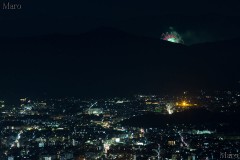 大文字山から嵐山の向こうに亀岡の花火大会を望む 2014年 その9