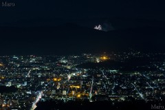 大文字山から保津川花火大会と京都の夜景を望む 2014年 その3