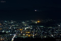 大文字山から保津川花火大会と京都の夜景を望む 2014年 その1