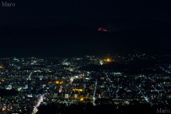 大文字山から保津川花火大会と京都の夜景を望む 2014年 その2