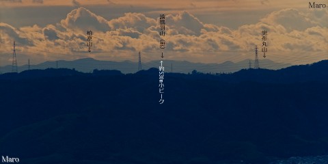 大文字山の山頂（三角点）から淡路島南部の諭鶴羽山地を望む 2010年12月
