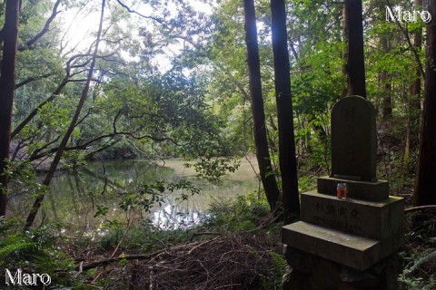 神秘的な雰囲気の池と白姫龍神大神 大岩神社 2014年9月