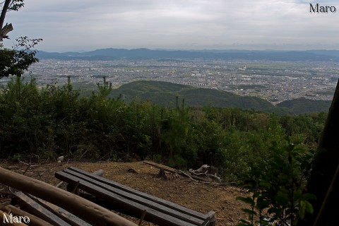 釈迦岳「隠れ展望台」から京都南部方面の眺望 大阪府三島郡島本町 2014年10月
