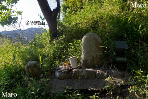 大原の秋葉原地蔵さん越しに金毘羅山を望む 京都市左京区 2014年5月