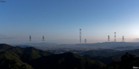 京都を一望できる金毘羅山からの展望 京都市左京区 2014年5月