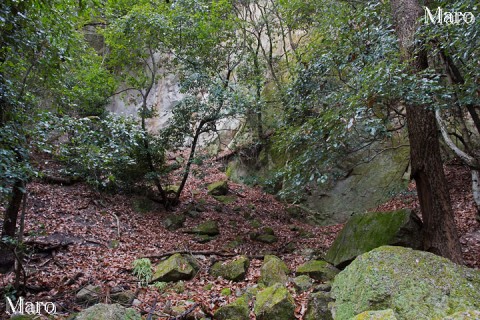 東山三十六峰 瓜生山（茶山）の岩場 遠景 京都市左京区 2015年2月