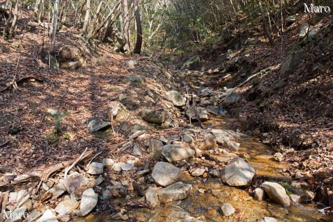 船石谷の渓流 安楽越、石水渓から安楽川を遡上 三重県亀山市 2015年3月