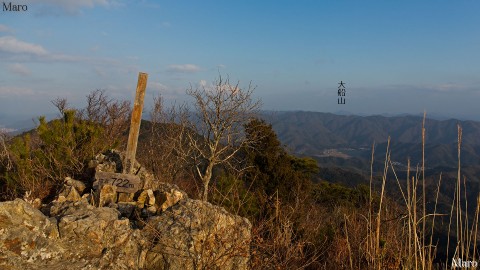 白髪岳（丹波篠山市）から南東向きの展望 大船山（三田市）を望む