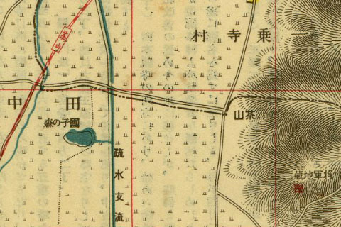 『最新京都市街地圖』 1928年（昭和3年） 茶山周辺を転載