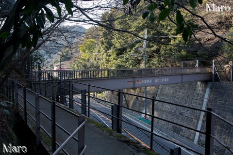 在りし日の「東海自然歩道 逢坂山歩道橋」 国道1号 音羽山へ 2013年2月