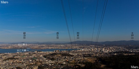 音羽山 鶴の里・池の里コース 展望地から湖南、鈴鹿山脈を一望する 2015年2月