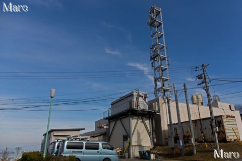 大津市鶴の里 BBCびわ湖放送本社 音羽山の登山口付近 2015年2月