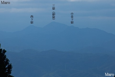愛宕山の展望 丹波篠山の三嶽（御嶽）を望む 京都市右京区 2015年7月