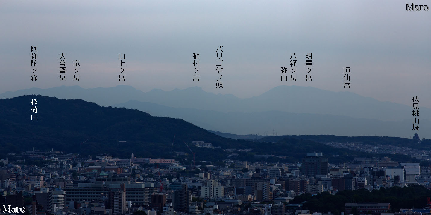 大田の小径 京都の上賀茂から奈良の大峰山が見える？