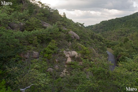 十九道ダム←→天狗岩の北コース 眼下に走井林道が見えます 2015年7月
