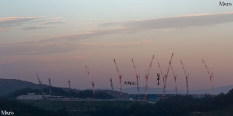 彩都中部地区（彩都あかね）の大型クレーン群（プロロジスパーク茨木）を望む 2015年10月