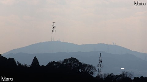京都東山・太閤坦（豊国廟）から奈良・生駒山を遠望 京都市東山区 2016年1月