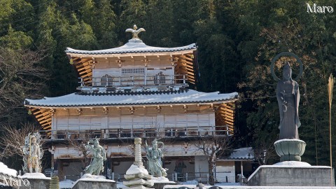 雪化粧する金閣寺 佐和山遊園 滋賀県彦根市 2016年1月