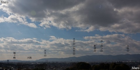京都東山・太閤坦（豊国廟）の展望 京都西山、京都南部、遠く大阪方面を一望 2016年1月