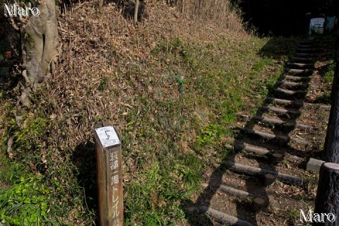 京都一周トレイル道標「東山11」 京都女子大学の南 2016年1月